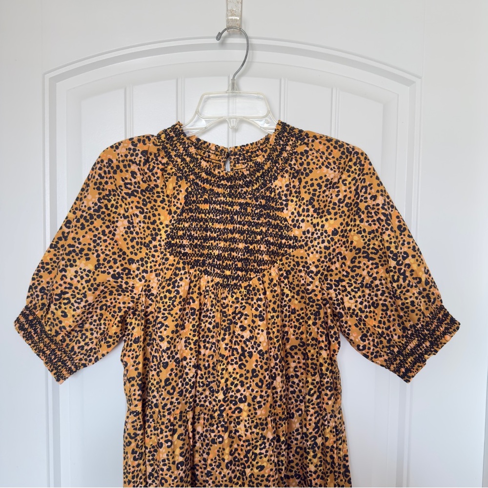Saylor Large Kirstin Leopard Print Tiered‎ Cotton Maxi Dress Boho Chic - Picture 6 of 12